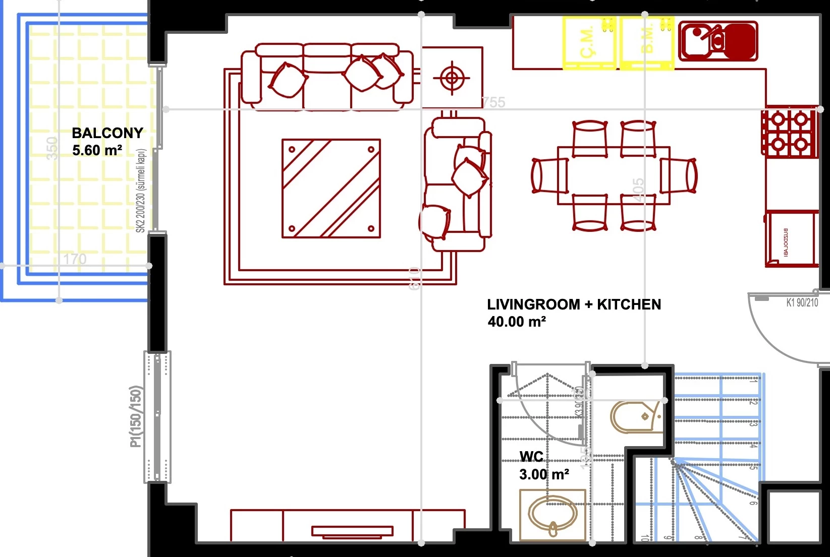 Блок А - 2+1 duplex