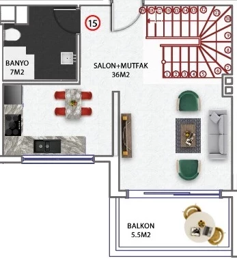 Блок А - 2+1 duplex
