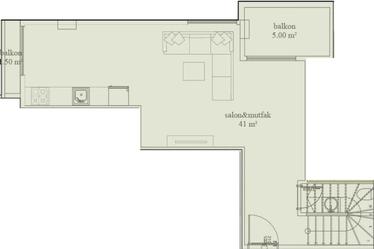 Блок А - 2+1 duplex