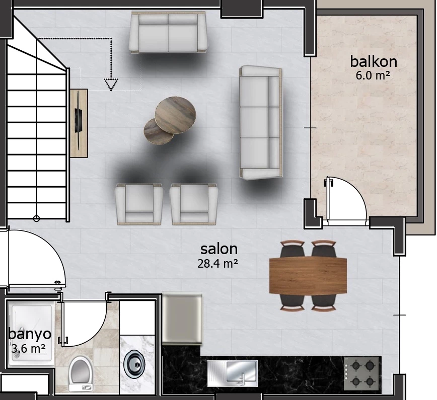 Блок А - 2+1 duplex
