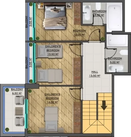 Блок А - 3+1 duplex