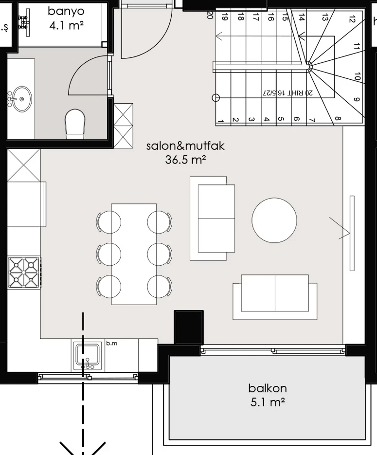 Блок А - 2+1 duplex