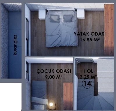 Блок A - 2+1 duplex