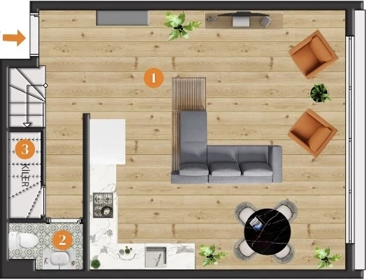 Блок А1 - 2+1 duplex