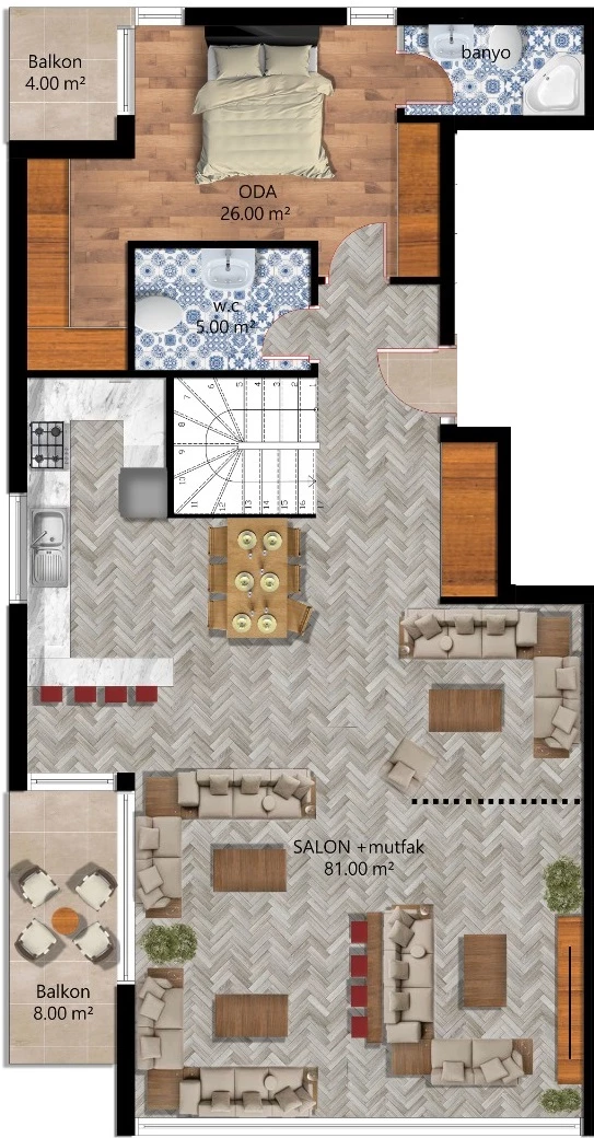 Блок А - 4+1 duplex