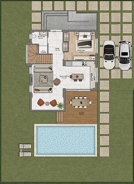 Вилла № 2 - 4+1 triplex