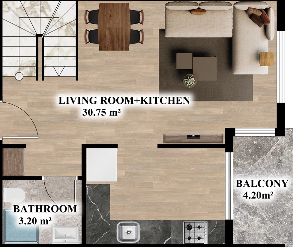 Блок А - 2+1 duplex
