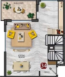 Блок А - 2+1 duplex