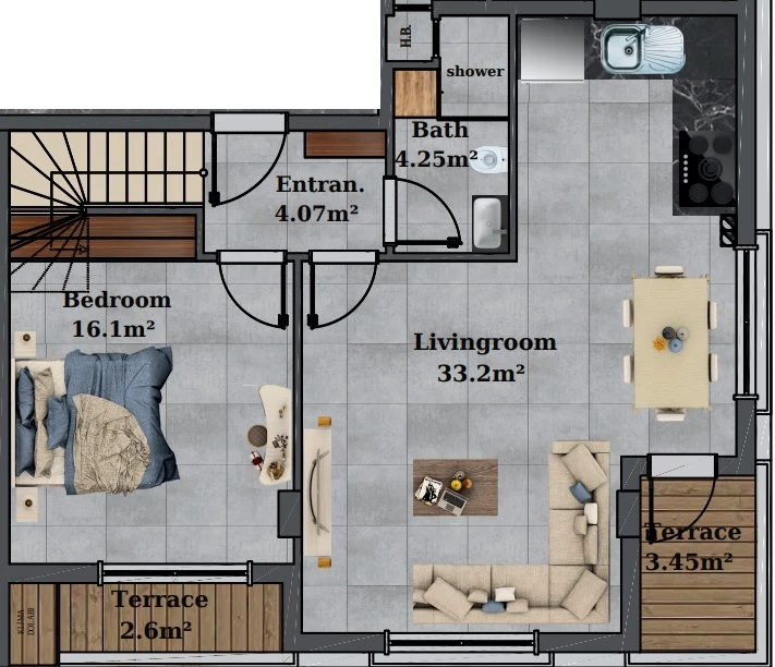 Блок А - 3+1 duplex