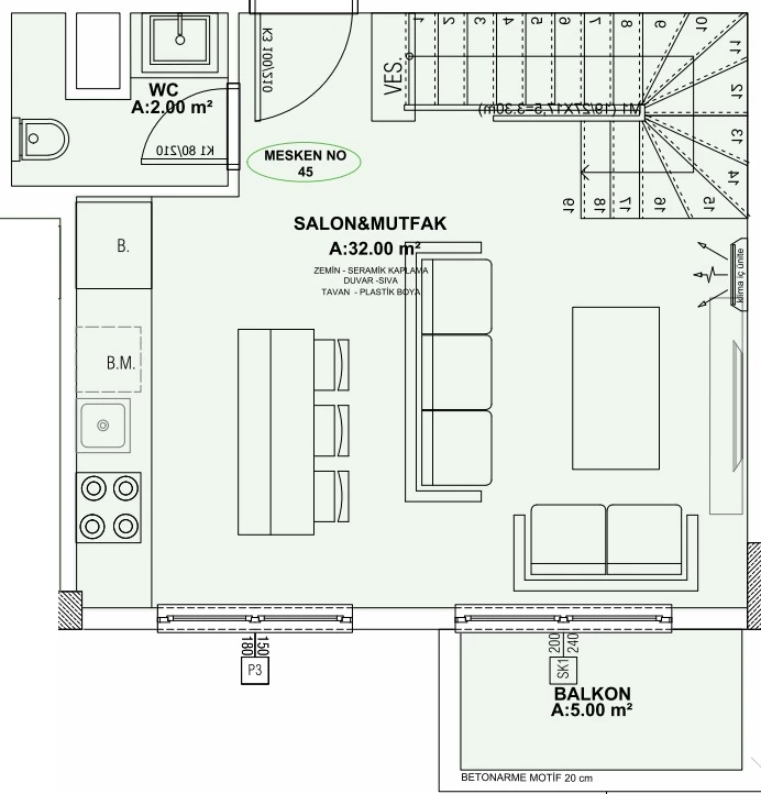 Блок А - 2+1 duplex