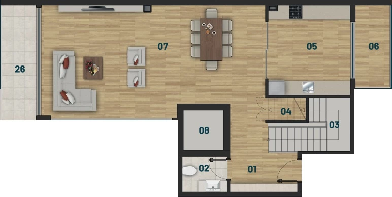 Вилла Тип 2 - 4+1 triplex