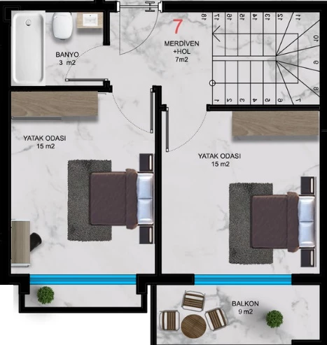 Блок D - 4+1 duplex